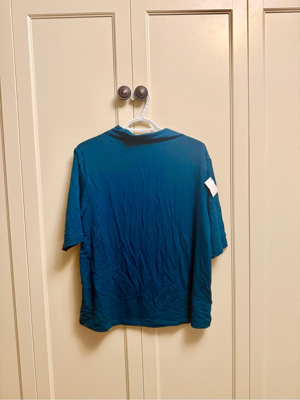 Women’s Teal Short-Sleeve Crew Neck Blouse XL NWT